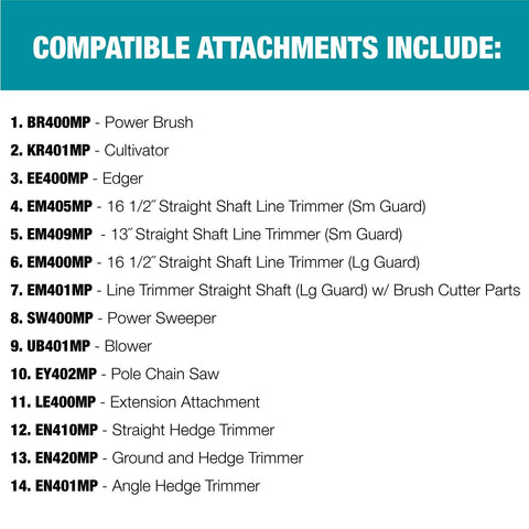 Makita EM409MP 13" String Trimmer Couple Shaft Attachment