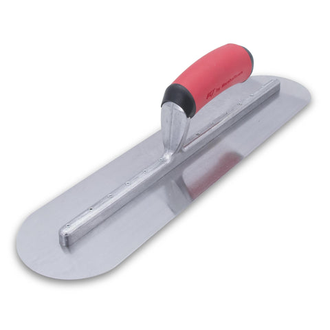 Marshalltown FTFR373R Fully Rounded Concrete Finishing Trowel 14 x 4 in Soft Grip Handle