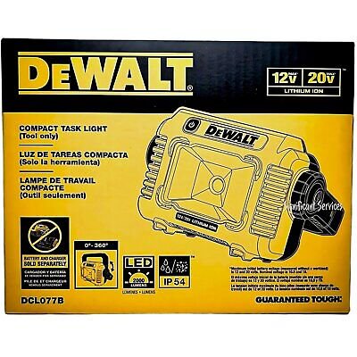 DEWALT DCL077B 12V/20V MAX LED Li-Ion Cordless Compact Task Jobsite Light