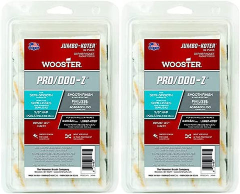 Wooster Brush RR502 4.5 inch Jumbo-Koter Pro/Doo-Z 3/8 inch Nap 20 Pack
