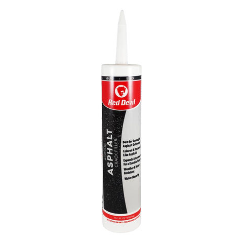 Red Devil 0637 Acrylic Asphalt Crack Filler Sealant, 10.1 fl. oz. , Black, 1 Pack