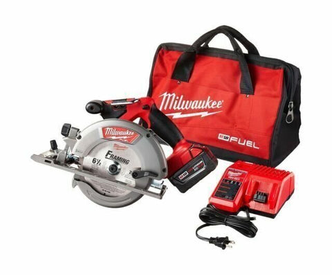 Milwaukee 2730-20 M18 FUEL Brushless Cordless 6 1/2 Circular Saw 5.0 Battery Kit