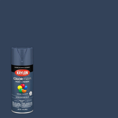 Krylon K05571007 COLORmaxx Spray Paint and Primer for Indoor/Outdoor Use, Satin