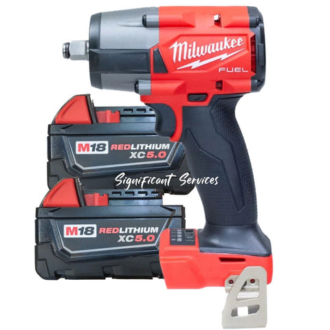 Milwaukee 2962-20 Fuel 1/2" Mid-torque Impact Wrench Friction Ring 5.0 Batteries