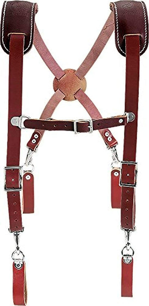 Occidental Leather 5009 Leather Work Suspenders, Adjustable Size, Dark Brown