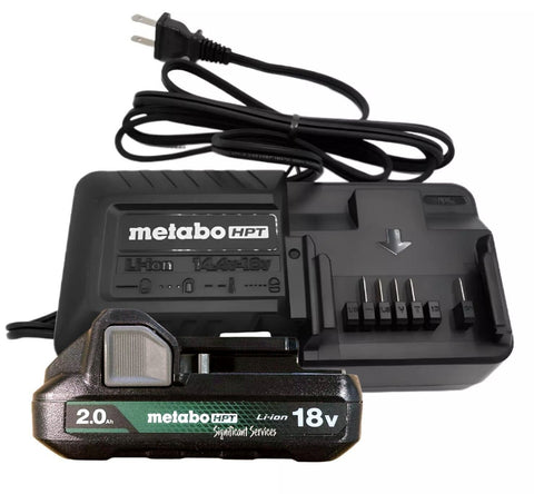 Metabo HPT 18V Li-ion BSL1820M 2.0Ah UC18YKSL Compact Slide Battery Charger
