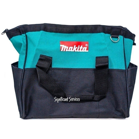 MAKITA Contractor Tool Bag Storage Case Outside Pockets 14" x 11" x 9" Strap