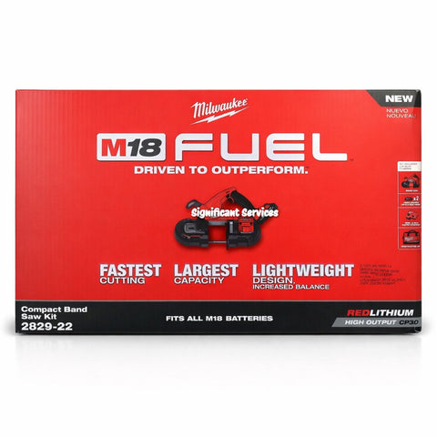 Milwaukee 2829-22 M18 FUEL Redlithium Brushless Cordless Compact Band Saw Kit