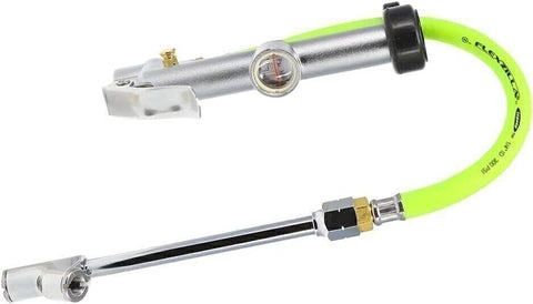 FLEXZILLA AL2051FZ Dual Foot Tire Inflator 12 in Hose Glass Sight Gauge 10–120 psi