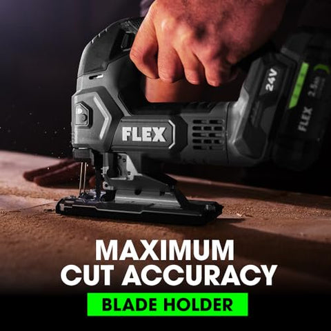 FLEX 24V Brushless Cordless Orbital Variable Speed D-Handle Jig Saw Tool Only...