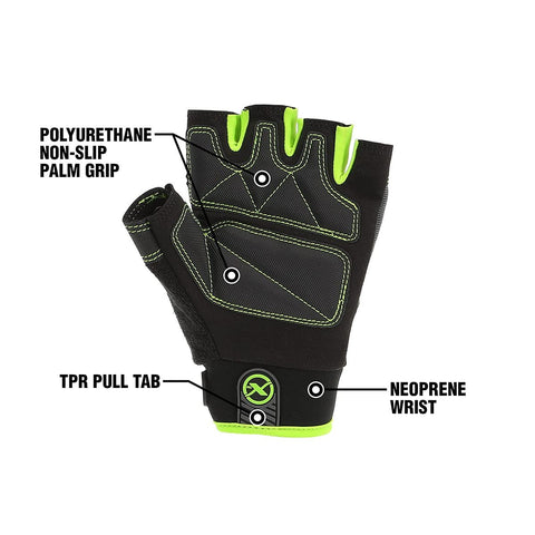 Flexzilla GH330 XXL High Dexterity Polyurethane Palm Gray Black ZillaGreen