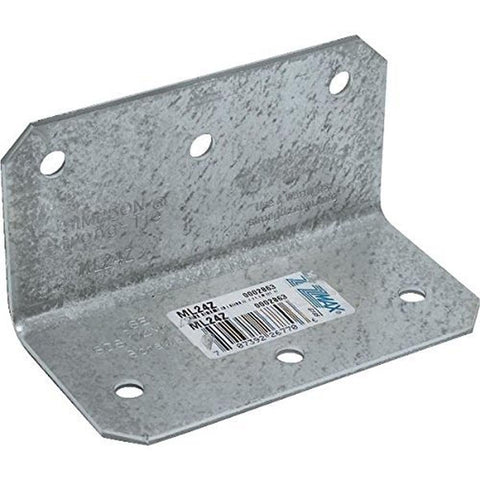 Simpson ML24Z ZMAX 12-Gauge 2" x 2" x 4" Steel Reinforcing Angle Brackets 15pk