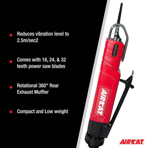 AIRCAT 6350 Low Vibration Reciprocating Air Saw, 9,500 Strokes Per Minute
