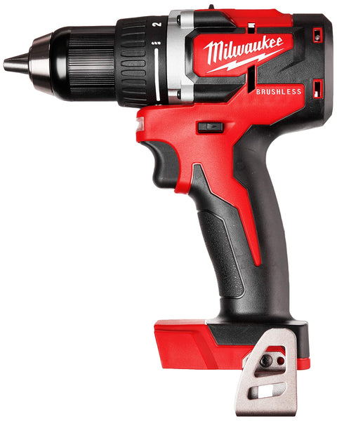 Milwaukee 2801-20 M18 Li-Ion Compact Brushless Drill Driver 1/2 2.0 Ah Batteries