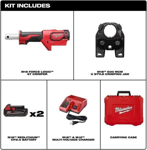 Milwaukee 2679-22 FORCE LOGIC 600 MCM Cordless Crimper Kit