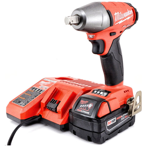 Milwaukee 2755-20 M18 FUEL 1/2" Compact Impact w/ Pin Detent 5.0 Battery Kit