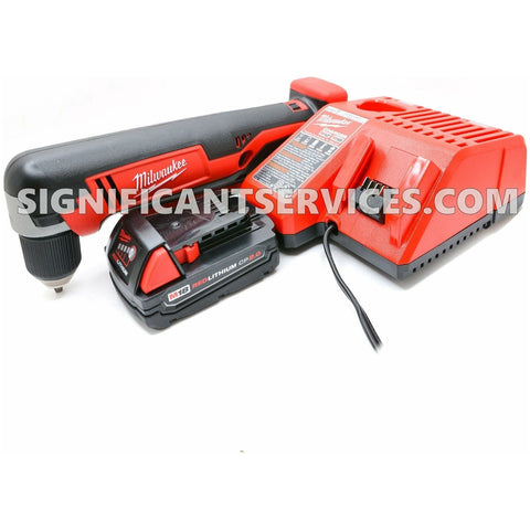 Milwaukee 2615-20 M18 Li-Ion Cordless 3/8 Right Angle Drill 2.0 Ah Battery Kit