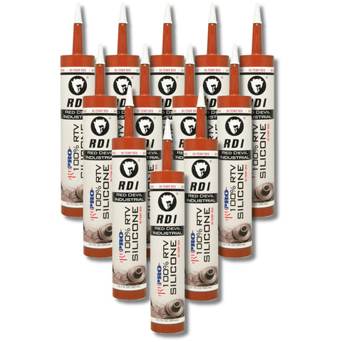 Red Devil RD PRO High-Temp Red RTV Silicone Sealant 10.1oz 12-Pack USA