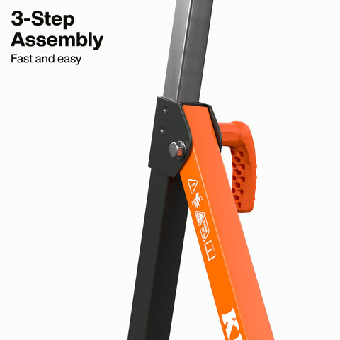 Klein Tools 66013 Roller Stand, 200-Pound Load Capacity, Adjustable Height with Guide Wings, Easy Assembly and Fold Flat Design