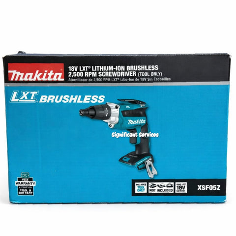 Makita XSF05Z 18V LXT Lithium-Ion Brushless Cordless 2,500 Rpm Screwdriver, Tool Only