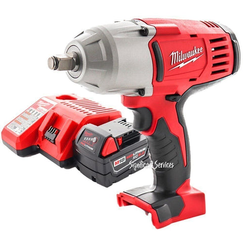 Milwaukee 2663-20 M18 Li-Ion 5.0 Ah Cordless 1/2" Impact Wrench Battery...