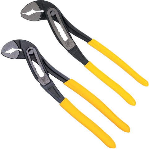 Klein Tools D5052KIT Groove Pump Pliers Set 7" 10" Classic Klaw V-Jaw 2-Piece