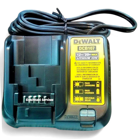 DEWALT DCB107 Lithium-Ion Battery Charger 12V/20V Max Cordless Compact Genuine