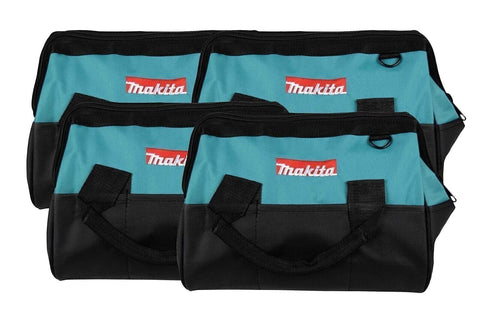 MAKITA Contractor Tool Bag Storage Case Outside Pockets 14" x 11" x 9" Strap 4PK