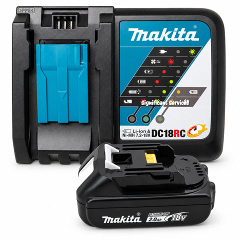 Makita BL1820B DC18RC LXT Li-ion 18V 2.0Ah Battery & Charger Starter Pack