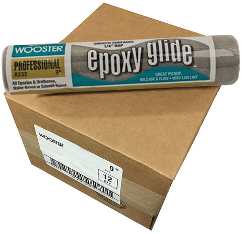 Wooster Brush R232-9 Premium Epoxy Glide Roller Cover 1/4-Inch Nap Pack of 48