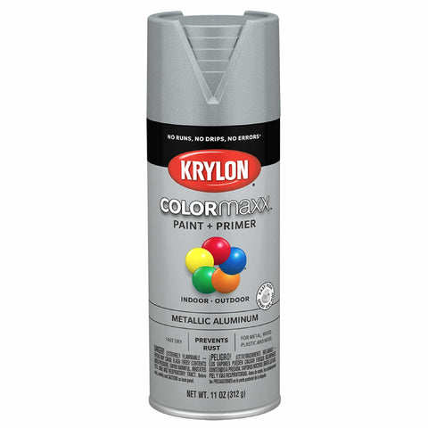 Krylon K05587007 COLORmaxx Spray Paint and Primer for Indoor/Outdoor Use, Metall
