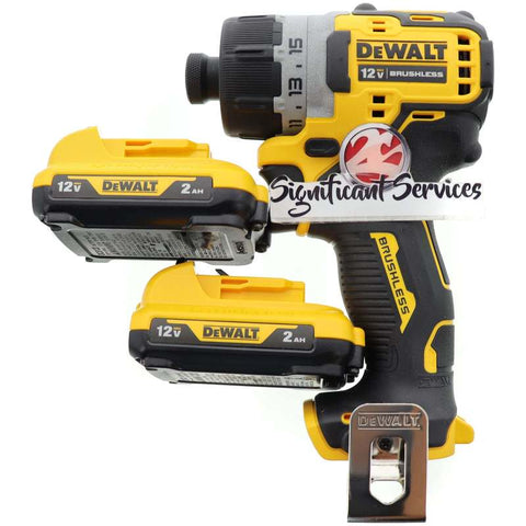 DEWALT DCF601 12V Volt MAX Lithium-Ion Brushless 1/4" Screwdriver 2.0 Batteries