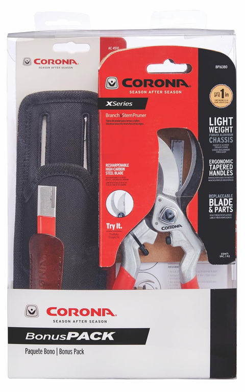 Corona Tools XSeries Pruner Kit With Universal Tool Pouch and Sharpening Tool