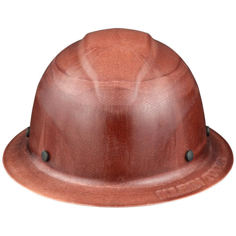 Klein Tools 60452 Hard Hat, Full Brim, Class G KONSTRUCT Series Hard Hat, Sweat-Wicking Sweatband, Top Pad, Brown
