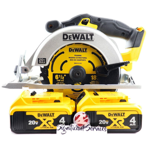 DeWALT DCS391B 20V MAX Cordless Lithium-Ion 6 1/2" Circular Saw 4.0 Batteries