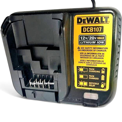 DEWALT DCB107 Lithium-Ion Battery Charger 12V/20V Max Cordless Compact Genuine