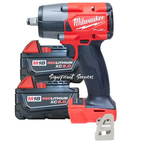 Milwaukee 2962-20 Fuel 1/2" Mid-torque Impact Wrench Friction Ring 5.0 Batteries