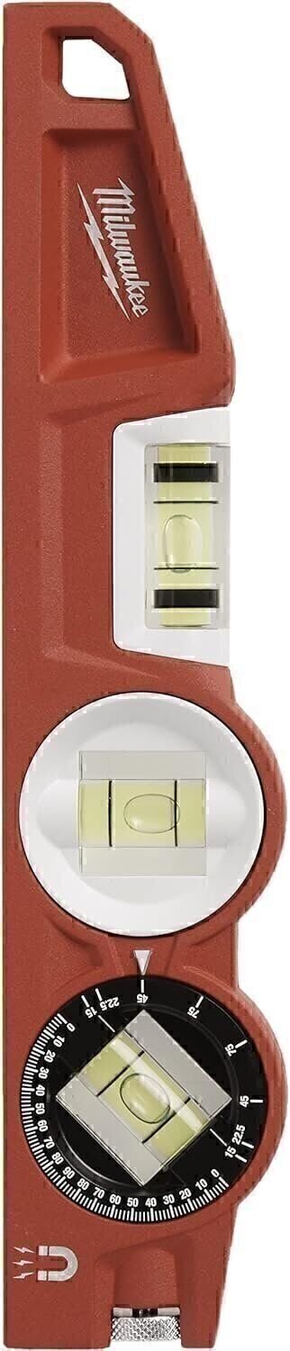 New Milwaukee 48-22-5210 Magnetic Level 10" Die Cast SHARPSITE 360° Locking Vial