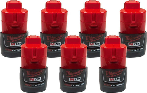 Milwaukee 48-11-2401 12V 1.5Ah Li-Ion Compact Battery 7 Pack