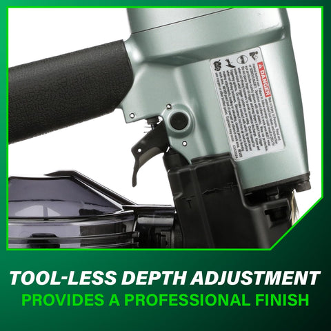 Metabo HPT NV65AH2 Pneumatic Coil Siding Nailer for Plastic Collated Nails