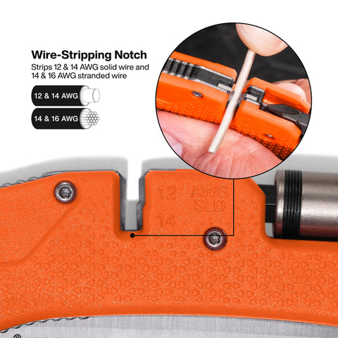 Klein Tools 44056D Electrician's Pocket Knife with Driver, Sheepsfoot Blade, Wire-Stripping Notch, Removable 1/4-Inch Slotted and #2 Phillips Bit, 90 and 180-Degree Driver Locking Positions