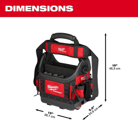 Milwaukee Tool 48-22-8311 PACKOUT Tool Tote Bag 35 Pockets Heavy Duty