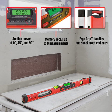 Kapro 985D-24B Digiman Magnetic Digital Level 24-Inch with Carrying Case