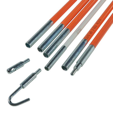 Klein Tools 56325 25-Foot Glow Fish Rod Set Wire Puller Made in USA
