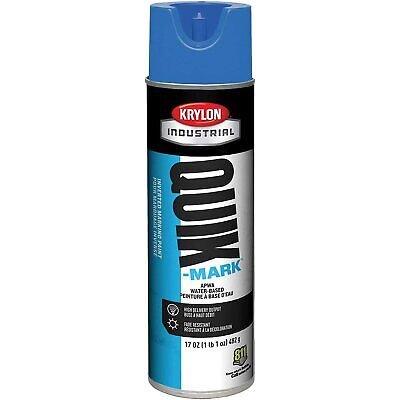 Krylon Industrial Quik-Mark Wb Inverted Marking Paint Apwa Blue - Lot of 12