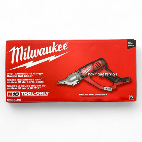 Milwaukee 2635-20 M18 Cordless 18-Gauge Double Cut Shear Bare Tool
