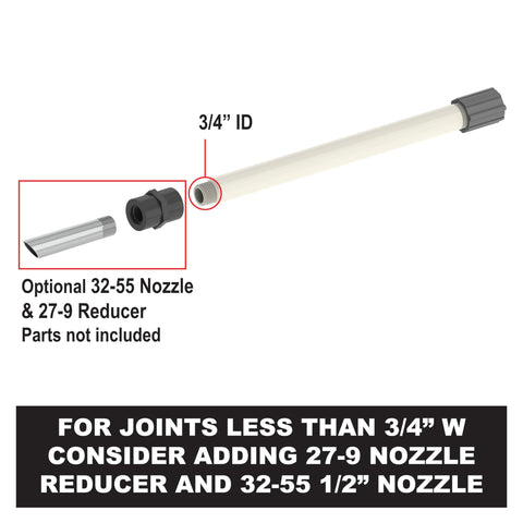 Albion Engineering Company 484-146-6166F4M Threaded-Type Static Mixer 20 Elements x 3/4" NPT 15" Long Nozzle x 3/4" ID White