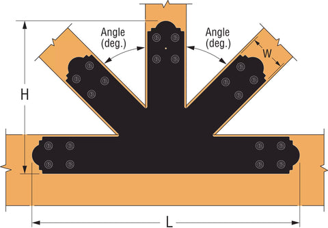 Simpson Strong-Tie APGP1212 Outdoor Accents Mission Gable Plate 12:12 Pitch