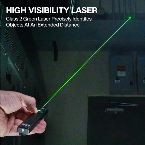 KLEIN TOOLS 56074 EDC Pocket Flashlight with Green Laser, Three Brightness Modes up to 1000 Lumens with Turbo Mode, Built-in Floodlight, Rechargeable