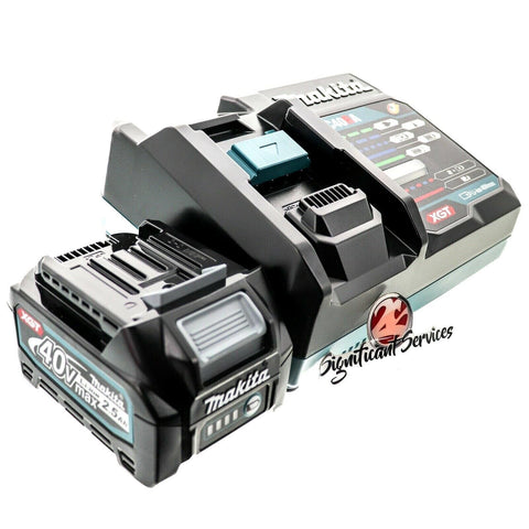 New Makita DC40RA 40V MAX XGT Rapid Optimum Charger 2.5 Ah Li-Ion Battery